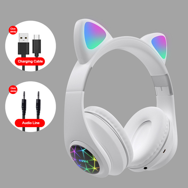 2021 High quality 5.0 Headphones Kids Cute Headset Support TF Card Wireless Bluetooth Headset