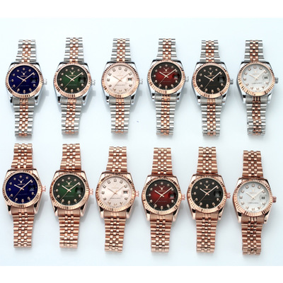 2021 High quality Fashion Style women Watches Simple lady  Stainless Steel Quartz Luxury Rose Gold Wrist Watches