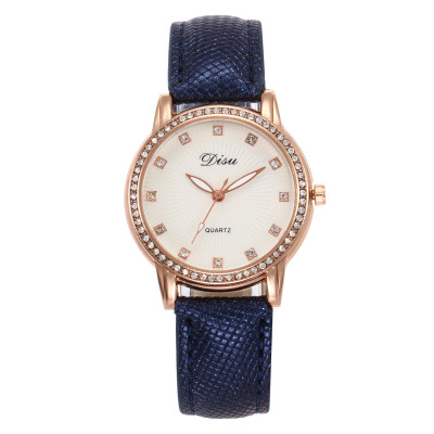 2021 High quality Small MOQ cheap price high quality alloy case diamond dial pretty leather ladies watches