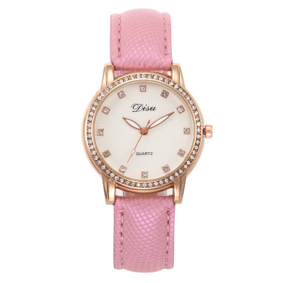 2021 High quality Small MOQ cheap price high quality alloy case diamond dial pretty leather ladies watches