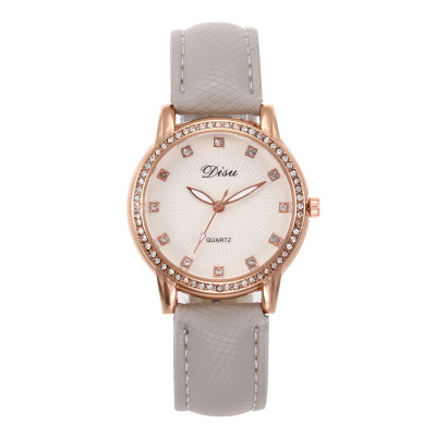 2021 High quality Small MOQ cheap price high quality alloy case diamond dial pretty leather ladies watches