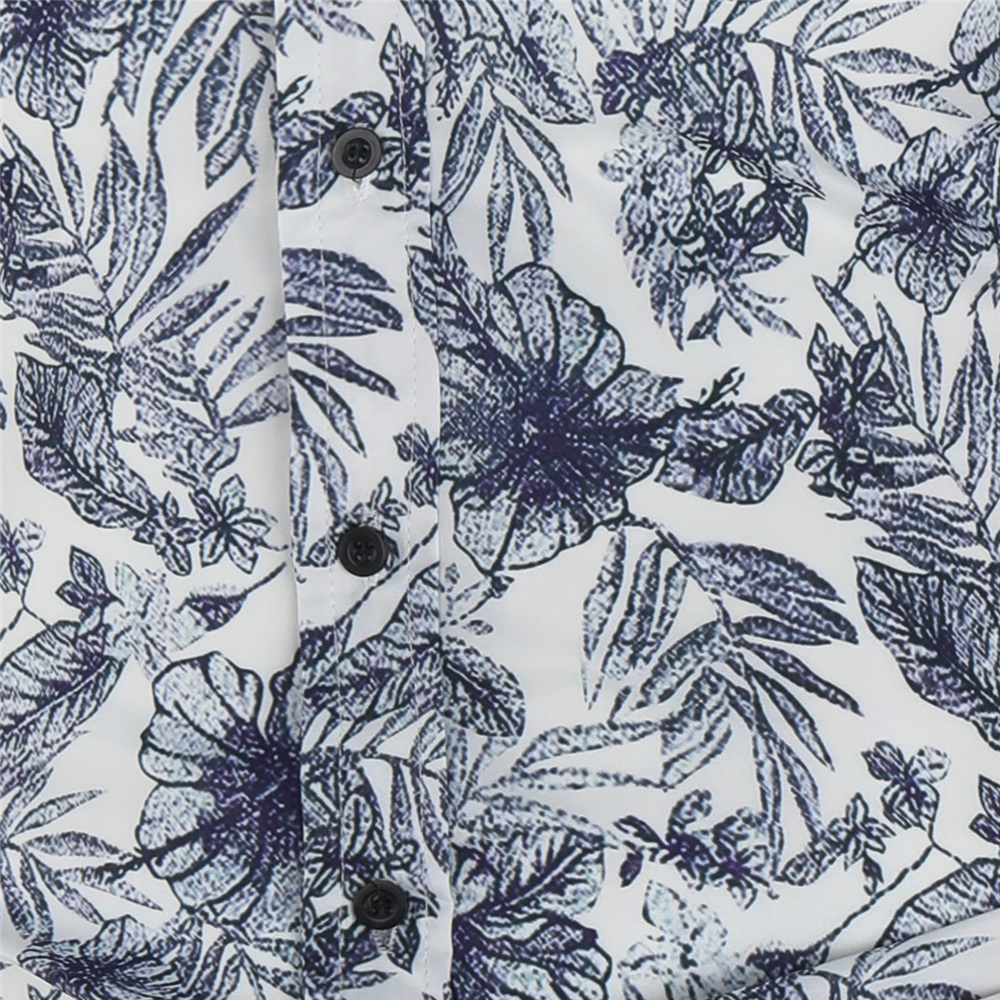 2021 High quality Men's Shirts Retro Floral Printed Man Casual Slim Shirt Fashion Classic Men's Long Sleeve Clothing