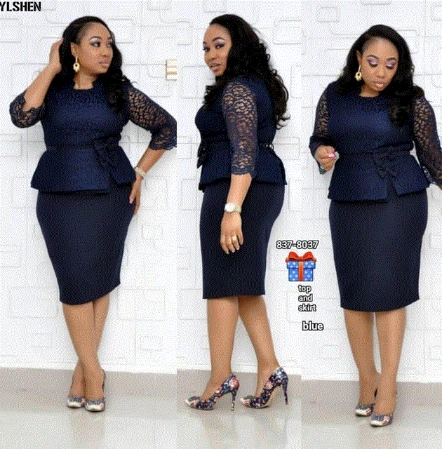 2021 High quality African Dresses for Women Fake two Piece Set Print Lace Skirt Dress Autumn Ladies African Clothes