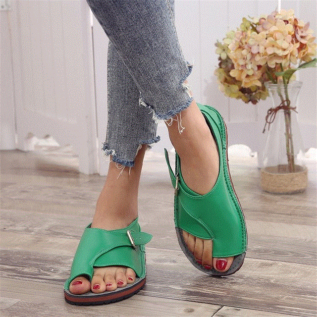 2021 High quality Summer Flat Women Sandals Open Toe Gladiator Sandals Casual Women Thin Low Sandals For Women's Shoes