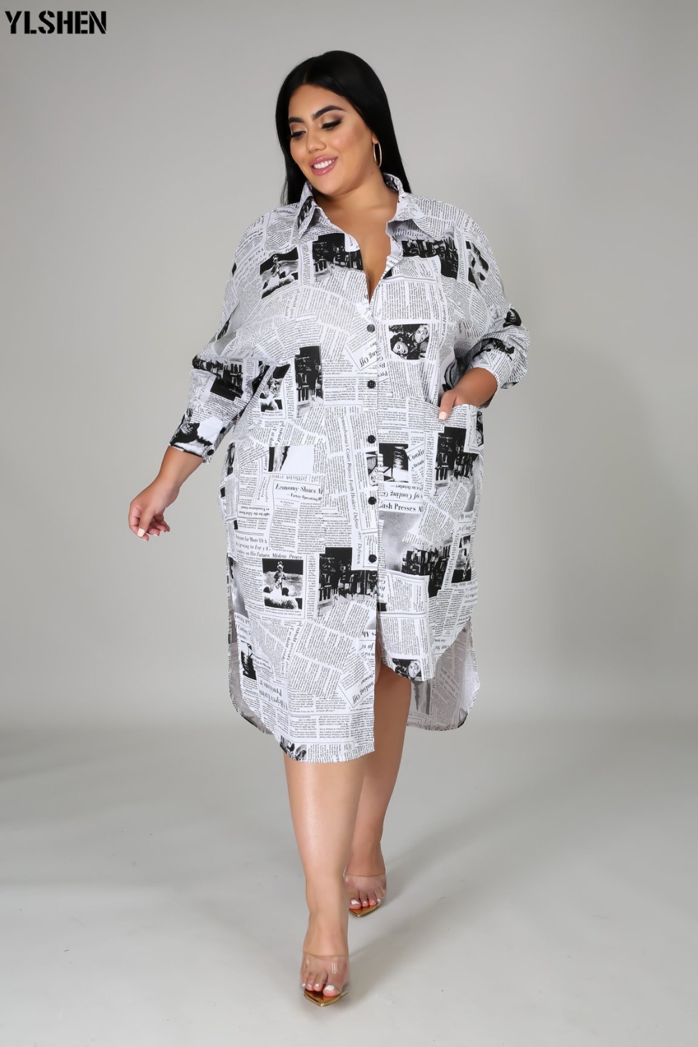 2021 High quality Print African Dresses for Women  Femme Long Sleeve Dress Clothes Fashion Africa Shirt Dress Ladies