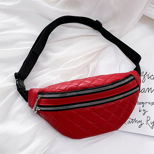2021 High quality Fashion Women's Waist Bag Chest Bag PU Leather Waterproof Shoulder Bags Multifunction Waist Pack