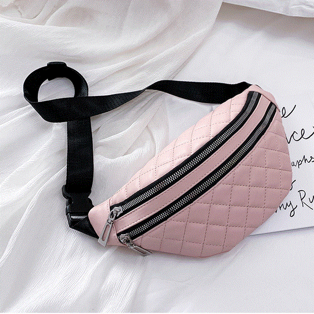 2021 High quality Fashion Women's Waist Bag Chest Bag PU Leather Waterproof Shoulder Bags Multifunction Waist Pack