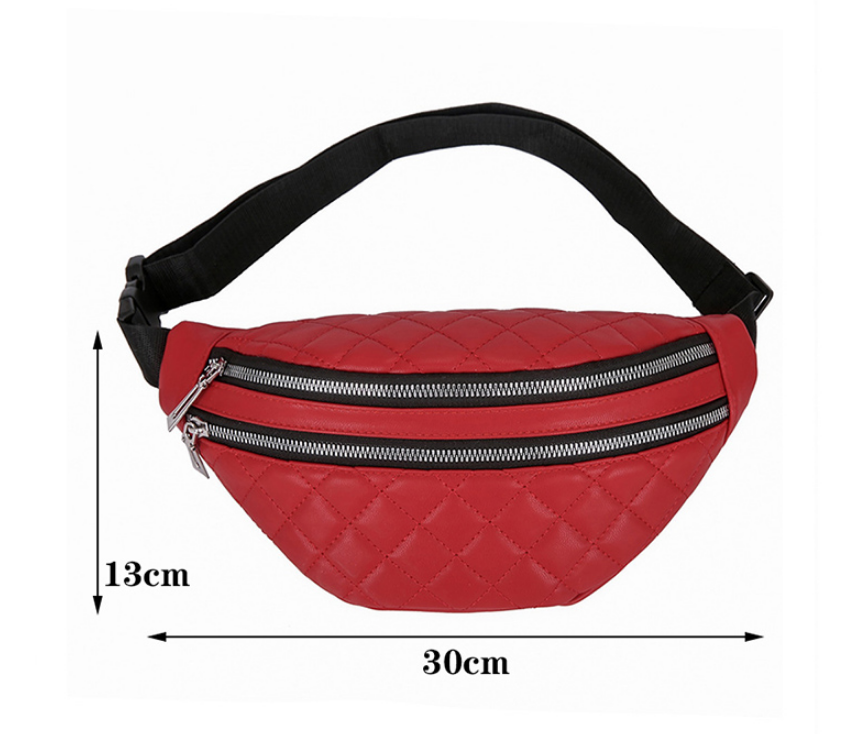 2021 High quality Fashion Women's Waist Bag Chest Bag PU Leather Waterproof Shoulder Bags Multifunction Waist Pack