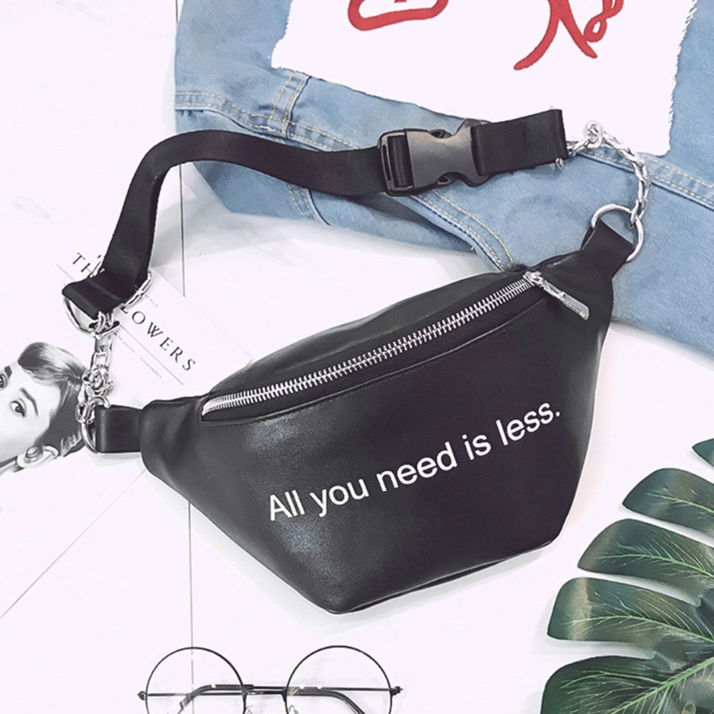 2021 High quality PU Waist Fanny Pack Chest Crossbag Travel Sports Bag Female Purse Pouch for Phone Waist Packs