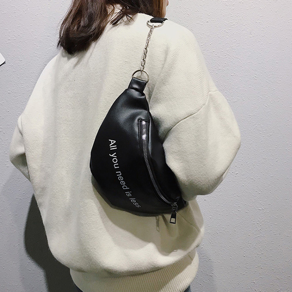 2021 High quality PU Waist Fanny Pack Chest Crossbag Travel Sports Bag Female Purse Pouch for Phone Waist Packs