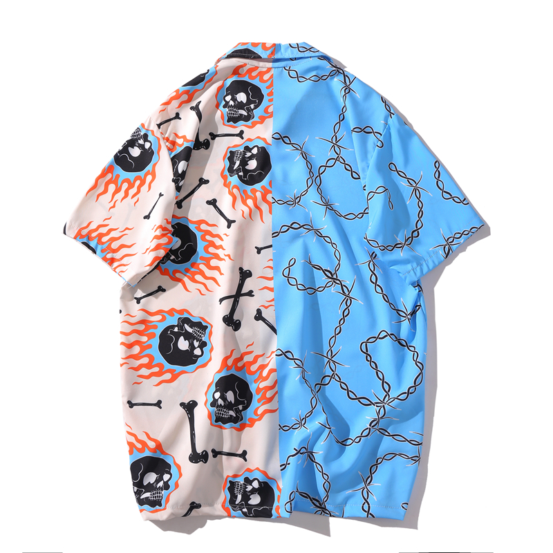 2021 High quality Casual Printed Short Sleeve Shirt Men Hawaii Beach Oversize Fashion Shirts for Men