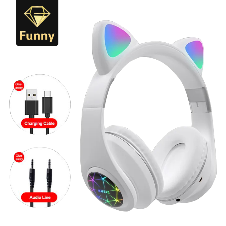 2021 High quality 5.0 Headphones Kids Cute Headset Support TF Card Wireless Bluetooth Headset