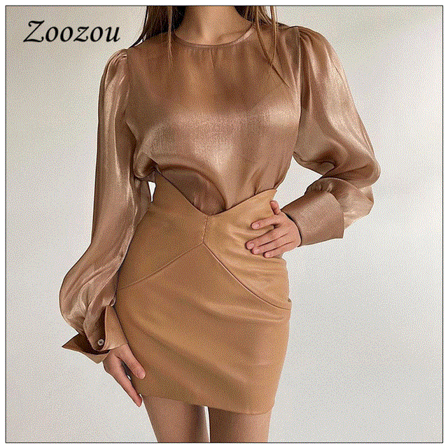 2021 High quality High Waist Skinny PU Leather Women Skirt Bag Hip Faux Leather Short Skirt Black Elegant Skirt