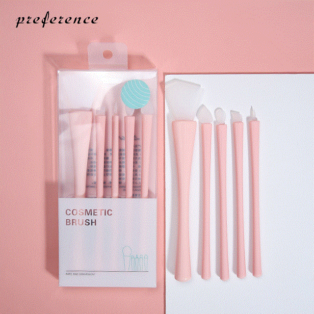 2021 High quality Silicone Makeup Brushes Set 5Pcs Eye Shadow Eyeliner Blending Mask Makeup Tools