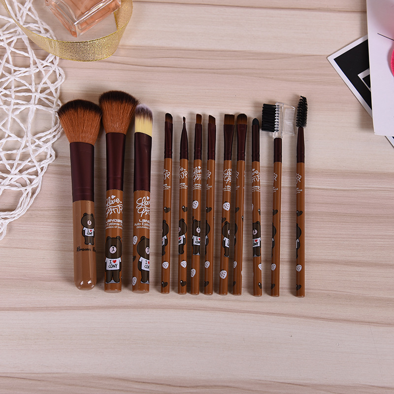 2021 High quality 12pcs Makeup Brushes Set Foundation Powder Eye Shadow Blending Eyelash Eyebrow Lip Makeup Brush