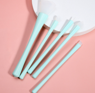 2021 High quality Silicone Makeup Brushes Set 5Pcs Eye Shadow Eyeliner Blending Mask Makeup Tools