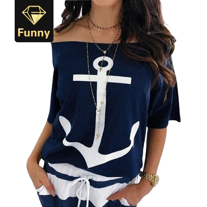 2021 High quality Cotton Tshirt Women Sexy Off Shoulder Shirt Casual Half Sleeve Tops
