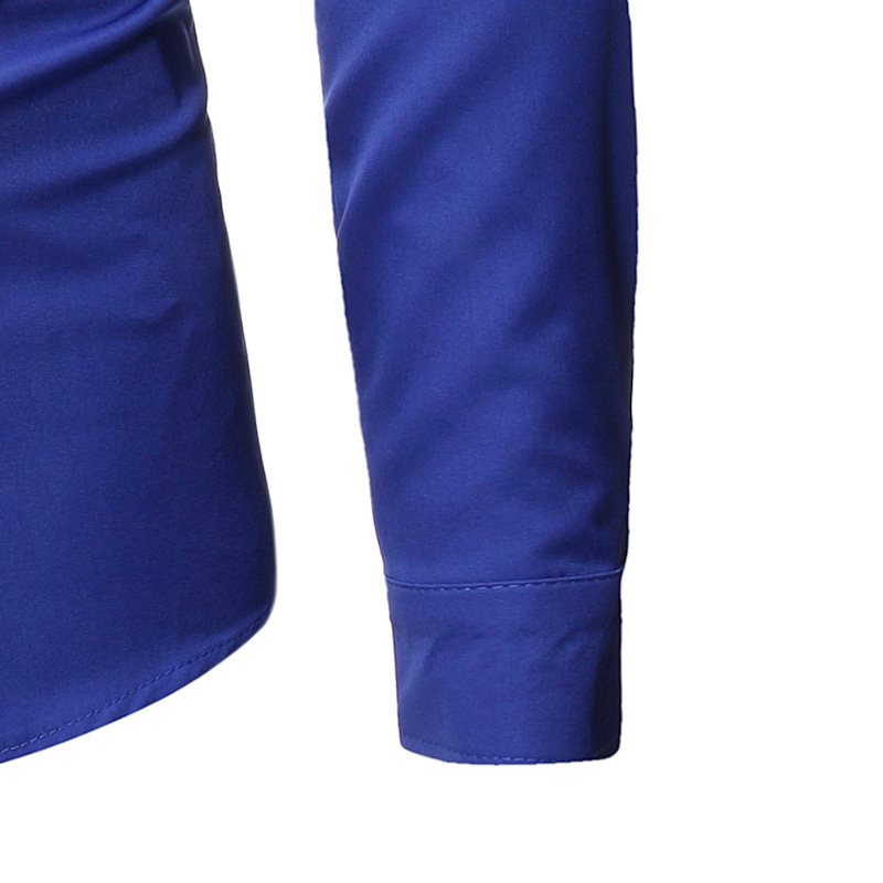 2021 High quality Mens Slim FIt Button Down Dress Shirts Wedding Tuxedo Shirt Men Long Sleeve Business Casual Shirt