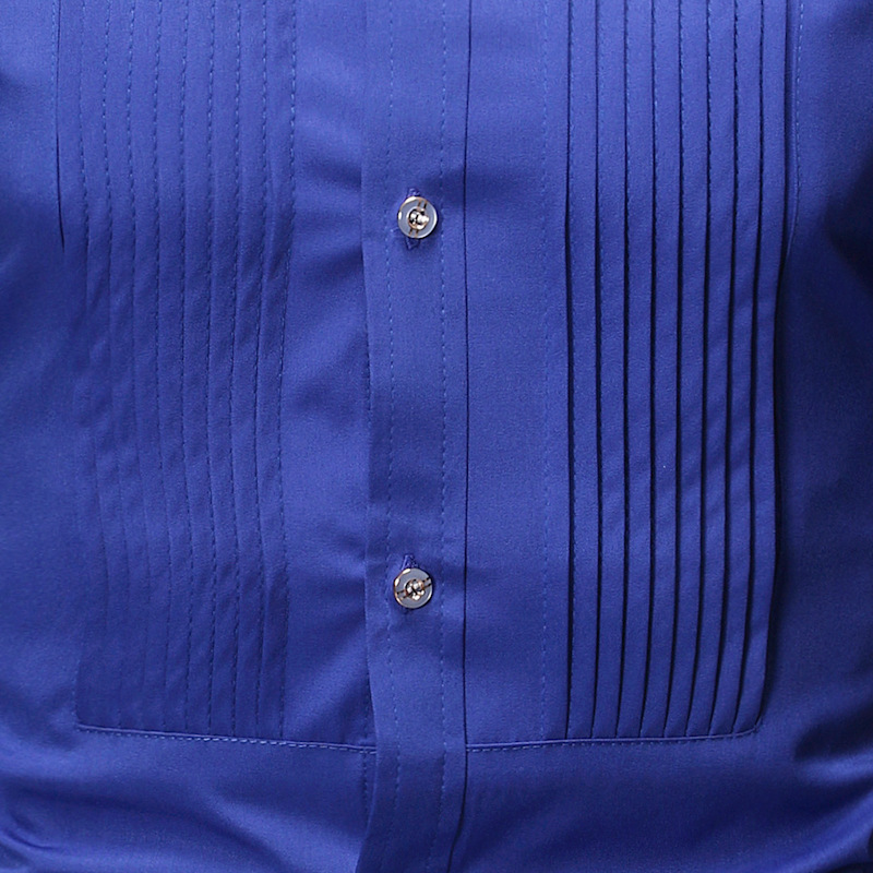 2021 High quality Mens Slim FIt Button Down Dress Shirts Wedding Tuxedo Shirt Men Long Sleeve Business Casual Shirt