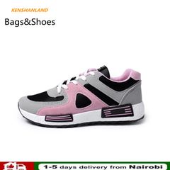 Women's Shoes 2022 Fashion Lace-Up Sneakers Sports Shoes Comfortable and Breathable Running Shoes Women Athletic Pink 37