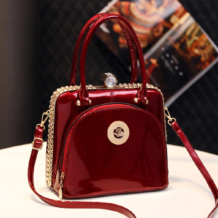 Handbags  women's bag new bright leather handbag noble fashion trend large capacity shoulder bag Handbag women's bag new bright leather handbag noble fashion trend large capacity shoulder bag