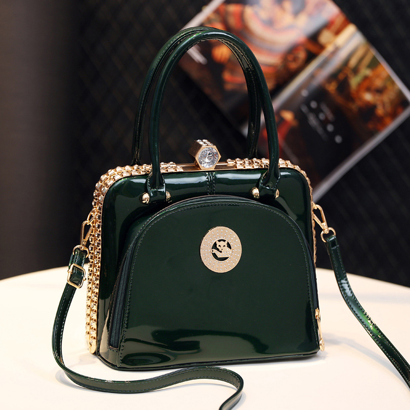 Handbags  women's bag new bright leather handbag noble fashion trend large capacity shoulder bag Handbag women's bag new bright leather handbag noble fashion trend large capacity shoulder bag