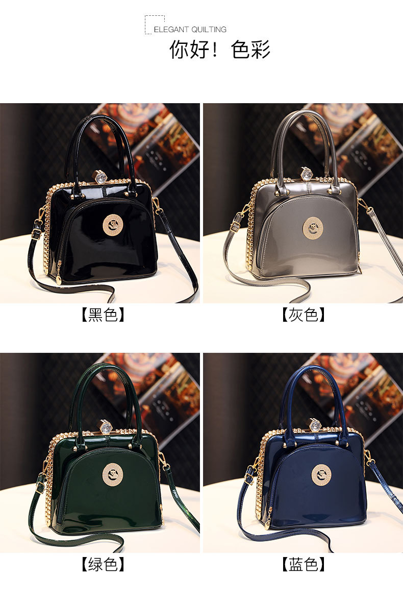 Handbags  women's bag new bright leather handbag noble fashion trend large capacity shoulder bag Handbag women's bag new bright leather handbag noble fashion trend large capacity shoulder bag