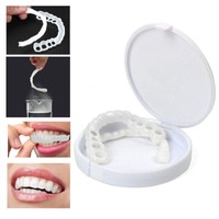 2Pcs Teeth Veneers Upper Und Lower Braces Reusable Snaps Perfect Smiley Whitening Dentures