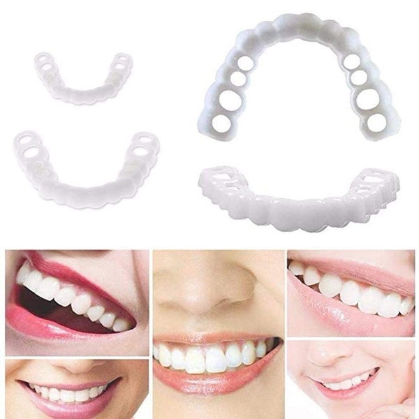 Snap on Denture Teeth Whitening Fake Tooth Cover Teeth Veneers Beauty Tool Cosmetic Teeth Braces