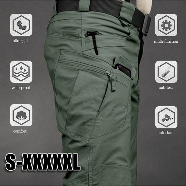 Men&apos;s Outdoor Sports Trekking Pants Tactical Military Sweatpants Fighting Multi-pocket Pants