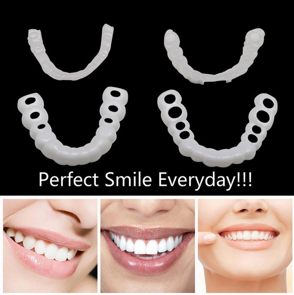 Snap on Denture Teeth Whitening Fake Tooth Cover Teeth Veneers Beauty Tool Cosmetic Teeth Braces