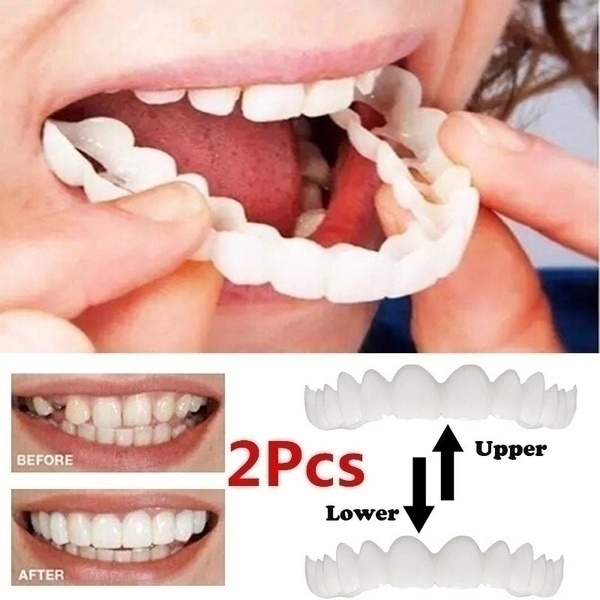 Upper and Lower Braces Cosmetic Snap On Instant Perfect Smile Comfort Fit Flex Teeth Veneers