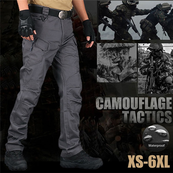New Men's Waterproof Trousers Multi-pocket Breathable Work Pants Cargo Pants Military Pants Plus