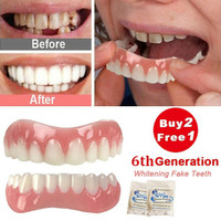 Comfortable Whitening Teeth Fake Cosmetic Tooth Denture Silicone Smile Veneers Beauty Tool False