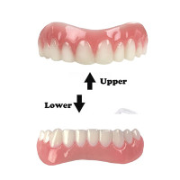 Comfortable Whitening Teeth Fake Cosmetic Tooth Denture Silicone Smile Veneers Beauty Tool False