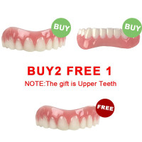 Comfortable Whitening Teeth Fake Cosmetic Tooth Denture Silicone Smile Veneers Beauty Tool False