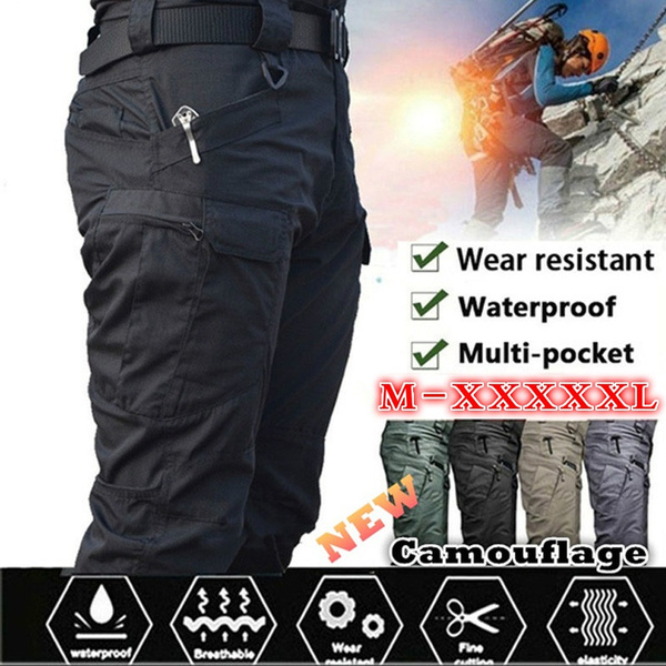 Tactical Military Sweatpants Men&apos;s Outdoor Sports Trekking Pants Trousers Fighting Multi-pocket