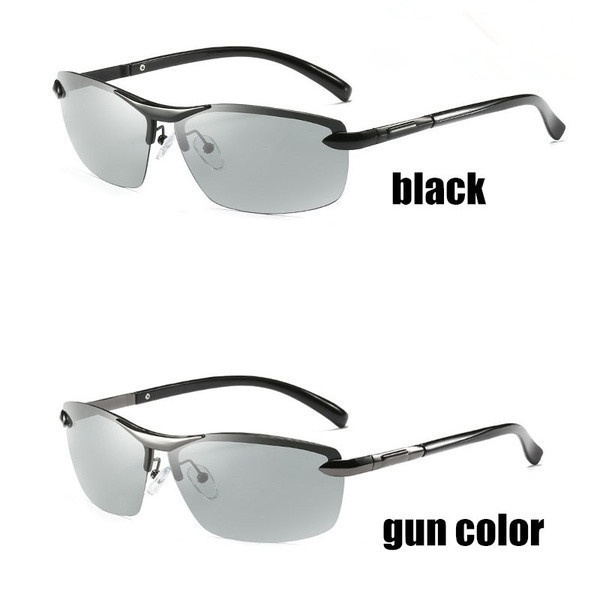 Polarized Photochromic Sunglasses Men's UV400 Driving Transition Lens Sunglasses