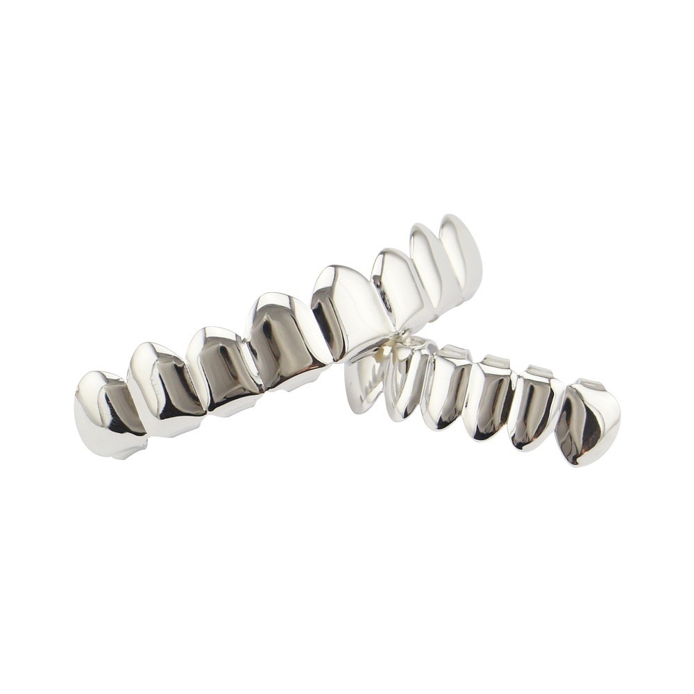 New Hip Hop Teeth Grillz Set Top/Bottom Mouth Teeth Grills Fashion Removable Dental Grills Jewelry