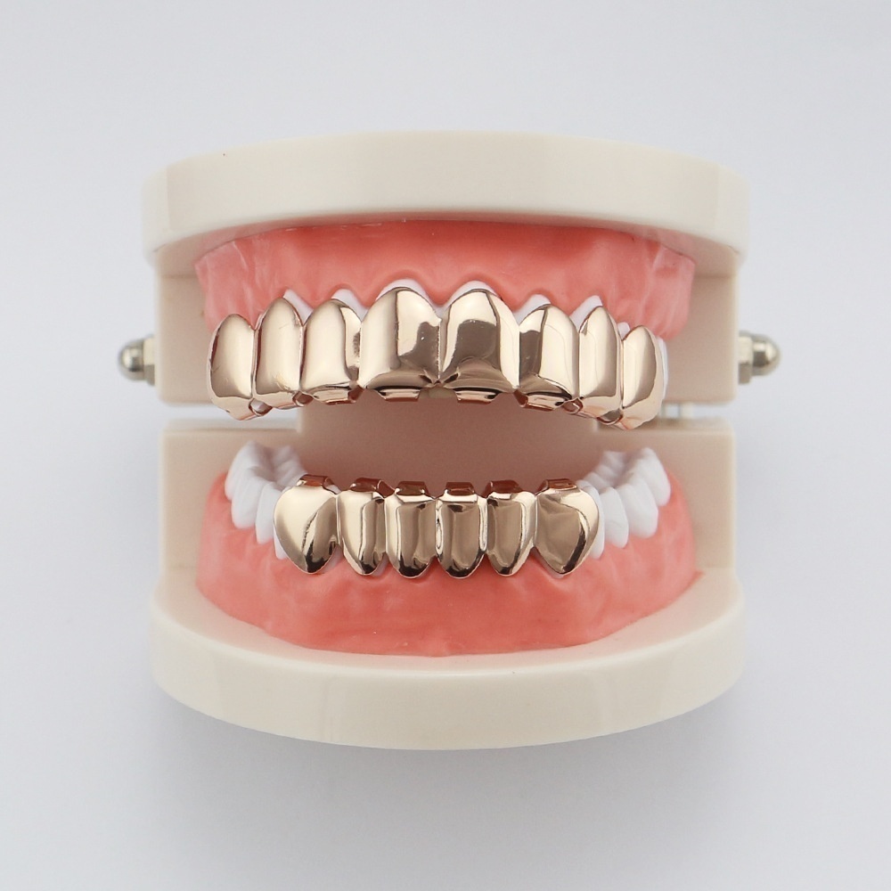 New Hip Hop Teeth Grillz Set Top/Bottom Mouth Teeth Grills Fashion Removable Dental Grills Jewelry