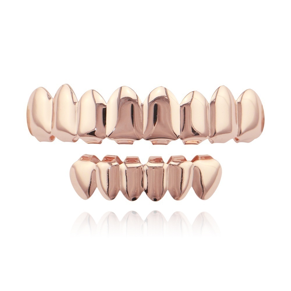 New Hip Hop Teeth Grillz Set Top/Bottom Mouth Teeth Grills Fashion Removable Dental Grills Jewelry