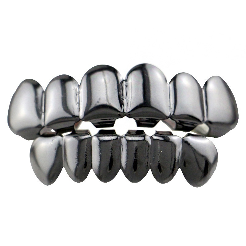 New Hip Hop Teeth Grillz Set Top/Bottom Mouth Teeth Grills Fashion Removable Dental Grills Jewelry