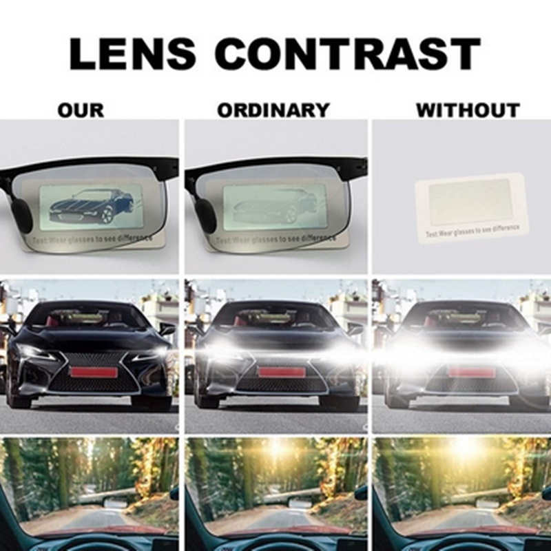 Polarized Photochromic Sunglasses Men's UV400 Drive Transition Lens Day and Night Driving Driving