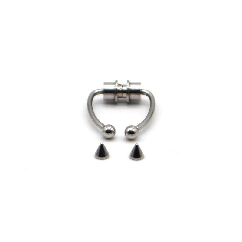 Magnetic Horseshoe Nose Rings 316L Stainless Steel Faux Septum Rings Fake Clip on Nose Hoop Rings