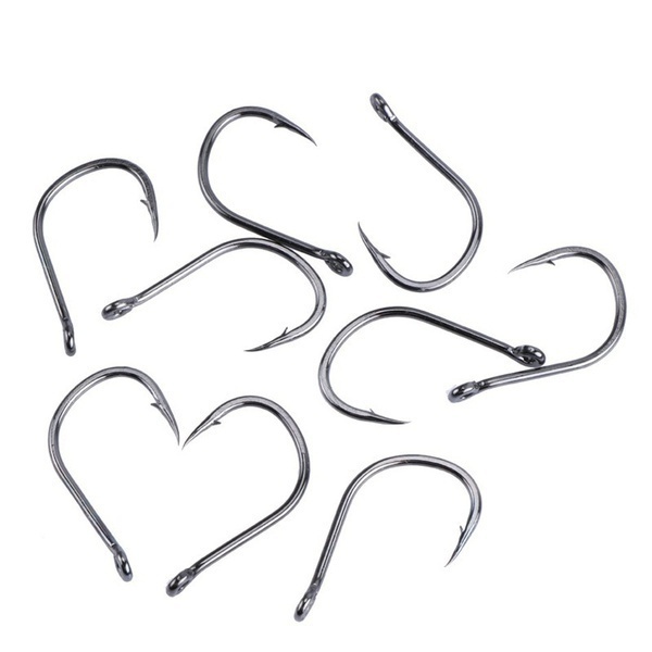 New 100Pcs/box High Quality Stainless steel Carp Fishing Bait Sharpened  Fish Hooks 10 Sizes can be