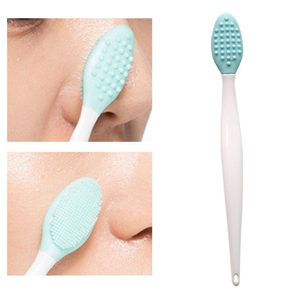 Beauty Skin Care Wash Face Silicone Brush Exfoliating Nose Clean Blackhead Removal Brushes Tools With Replacement Head TXLM1