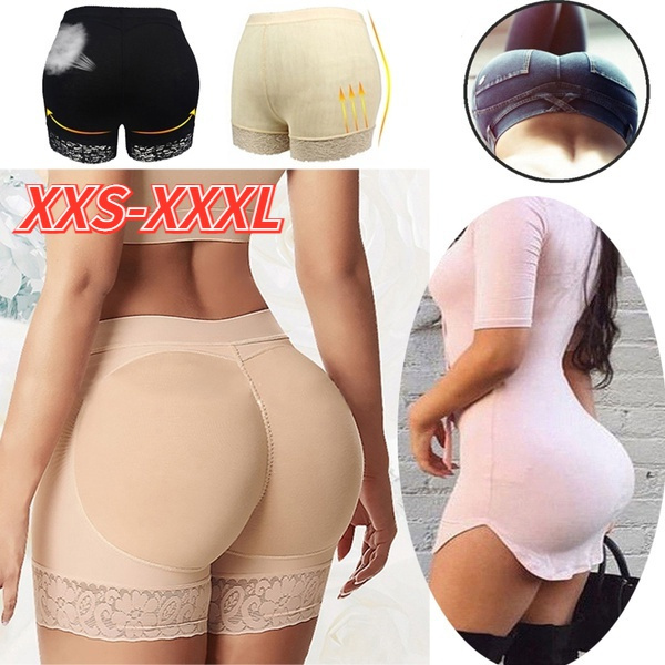 Women Butt Lifer Padded Panties Seamless Underwear Hip Enhancer Body Shaper Tummy Control Briefs Boyshorts Low Waist Booty Pads