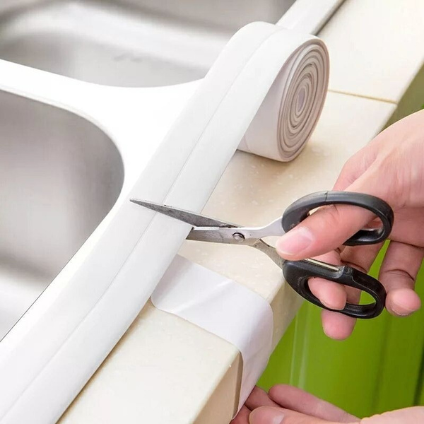Kitchen and Bathroom Waterproof Mildewproof Tape Kitchen Seam Sealing Strip Waterproof Strip Bathroom Toilet Crevice Corner Line Stickers