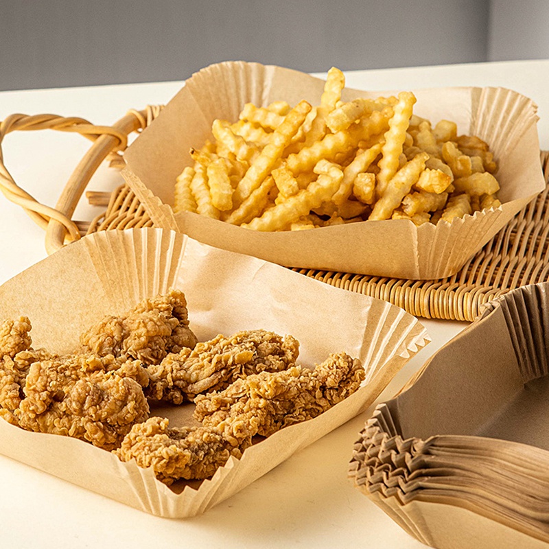 10PCS/25PCS/50PCS/75PCS/100PCS Air Fryer Disposable Paper Liner Non-Stick Mat Pastry Tools Kitchen Oven Baking Paper Oil Proof Absorber with