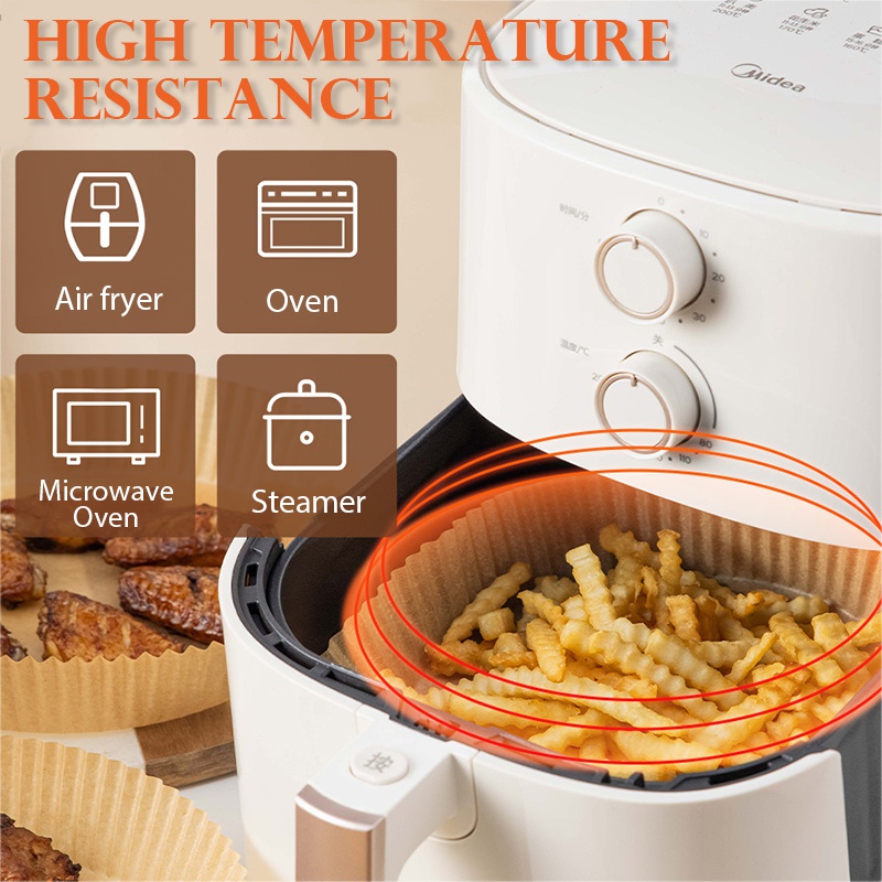 10PCS/25PCS/50PCS/75PCS/100PCS Air Fryer Disposable Paper Liner Non-Stick Mat Pastry Tools Kitchen Oven Baking Paper Oil Proof Absorber with